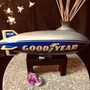 Sears Blimp Model with Blue and Silver Accents